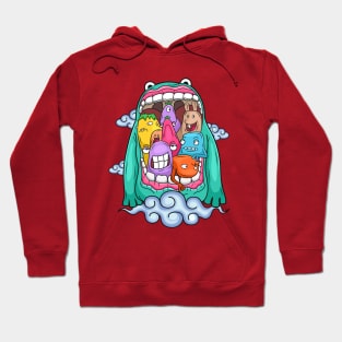 Monster big mouth doodle Hoodie